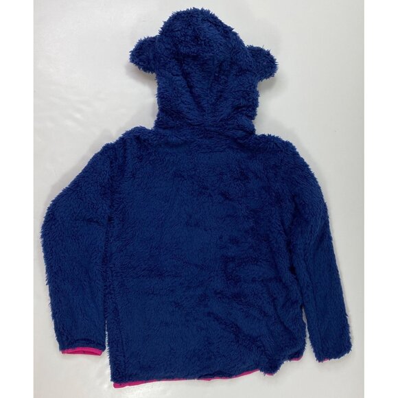 Beverly Hills Polo Club Girls Navy Hoodie Jacket Pink  Bear Ears Size L arge - Picture 2 of 3